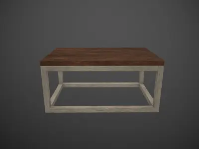 Industrial coffe table Low-poly 3D model