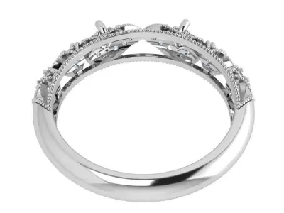 Milgrain Setting Diamond Band 3618 3D print model