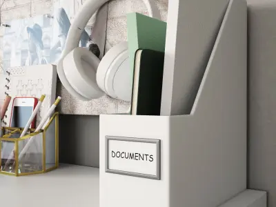 Workplace I Pottery Barn 02 3D model