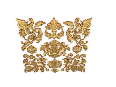 Classic carved decor ornament 419 3D model