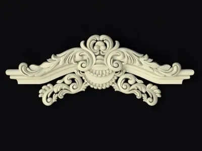 Central decor ornament for furniture 3D model 848