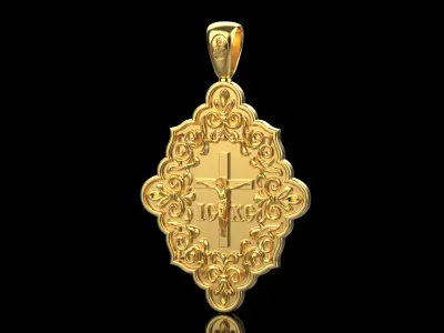 Christ Pantocrator and Jesus Pendant 30851 3D print model