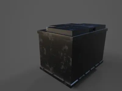 Car Battery Low-poly 3D model