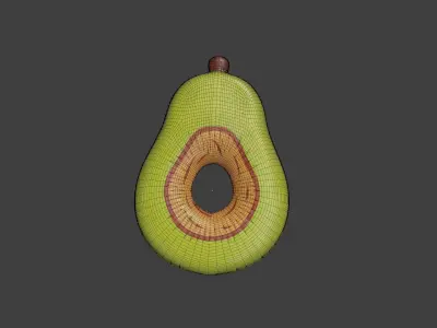 Inflatable Avocado cute 3D Model 3D model