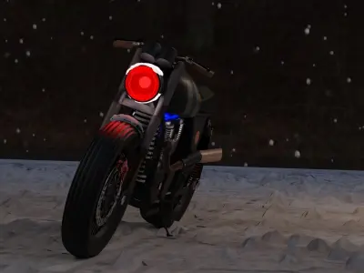 Retro bike 3d model  3D model