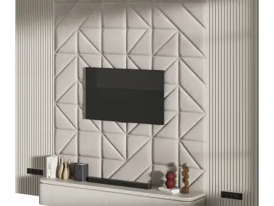 Modern TV Wall 033 3D model