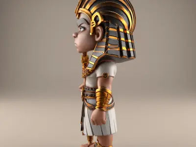 Fun Pharaoh Action Figure STL for 3D Printing 3D print model