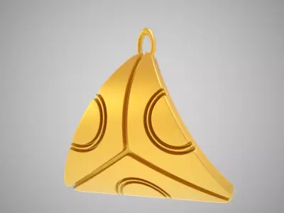 Abstract Triangle Pendant 3D print model
