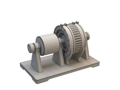 Industrial Electric Motor 3D model