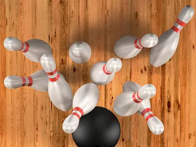 Bowling scene 3D model
