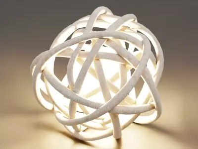 Decorative Lata Light Ball Low-poly 3D model