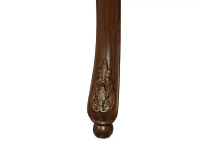 Classic table with carvings 3000 3D model