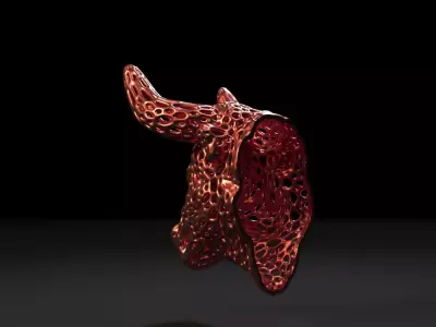Bull head Voronoi 3D print model purchase