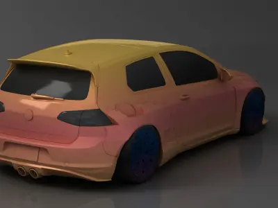 Wolskwagen Golf GTI Sport Tunning 3D model