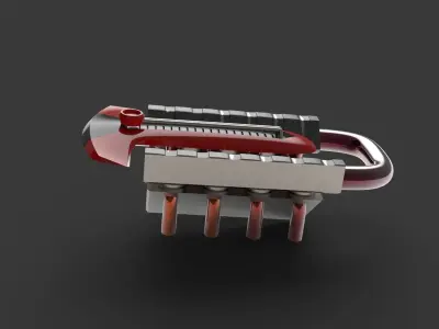 Engine V8 Simple model 3D model