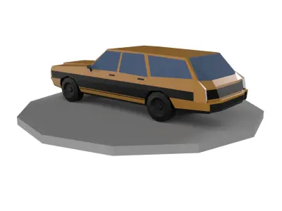 Classic Car LowPoly Low-poly 3D model