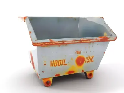 Industrial Container Model Pack with Rusty Texture Low-poly 3D model