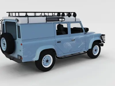Full Land Rover Defender 110 Utility Station Wagon rev 3D model