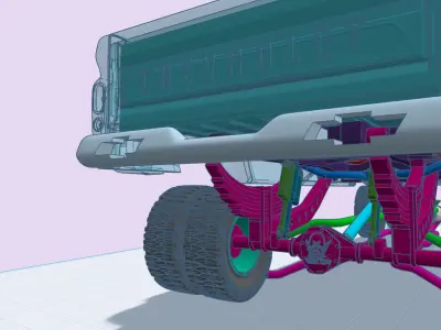 12 inch lift 1965 K10 Crew Cab add ons volume 3 with trailer 3D print model