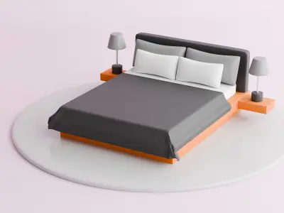 Stylish Home Interior 3D Pack for Visual Excellence Free low-poly 3D model
