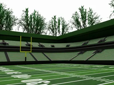 American football stadium 3D model