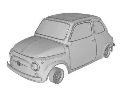 65 Fiat 500  3D print model