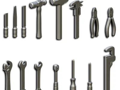 Garage Accessories Diorama Pack 3D print model