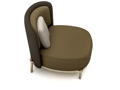 The decorative modern chair 02 Low-poly 3D model