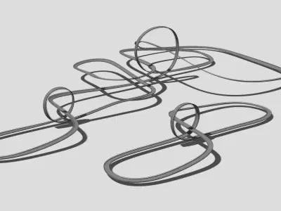 TWO ACROBATIC TRACKS 3D Model Pack