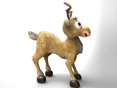 3d model of Christmas Deer 3D model