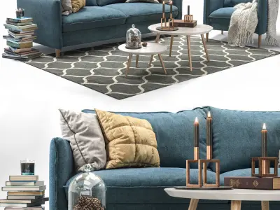 Scandinavian Sofas 3D Model Collection