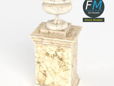 Vase on a pedestal 3D model