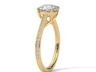 solitaire with detail images and 360 render videos 20 3D print model