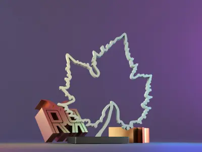 Leafy Flow Desk Decor 3D print model