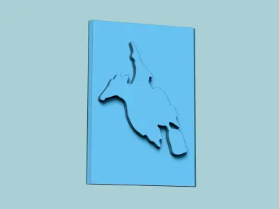 Stamp 52 - Flying Witch - Fondant Decoration Maker Toy 3D print model