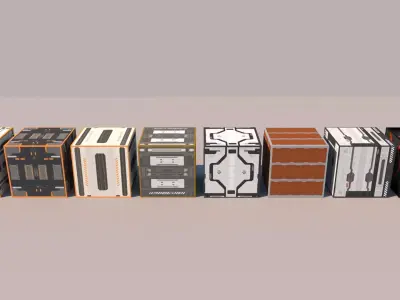Box Pack  Low-poly 3D model