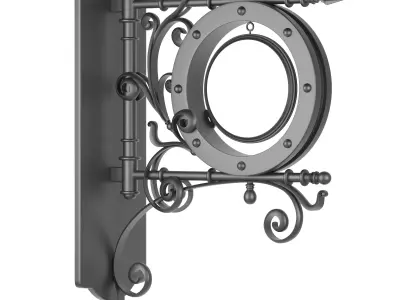 ornate wall light 01 3D model