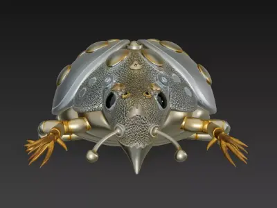 Golden Ladybug - Luxury Insect Sculpture 3D Model 3D print model