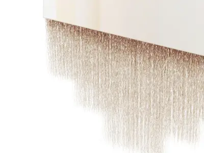 Boho fringed mirror 3D model