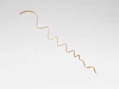 Ribbon v1 008 Low-poly 3D model