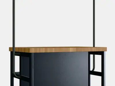 VADHOLMA Kitchen island with rack Low-poly 3D model