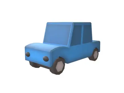 Cartoon Car v1 001 Low-poly 3D model