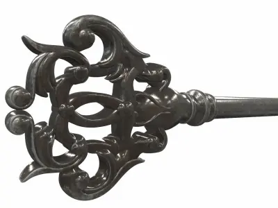 Skeleton ornamental key 1 3D model