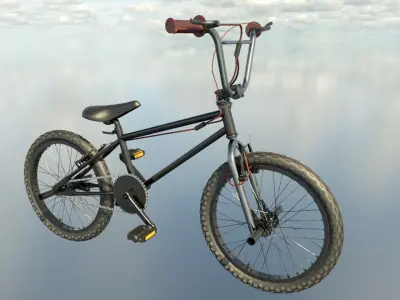 BMX Stunt Bike Low-poly 3D model