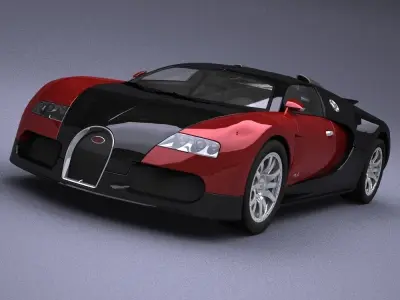 Bugatti Veyron model in Lightwave 3D 3D model