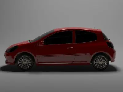 Renault Clio Low-poly 3D model