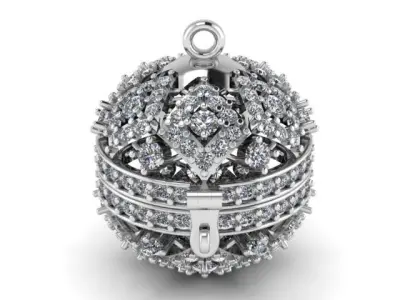 Celestial wedding pendant 3D print model