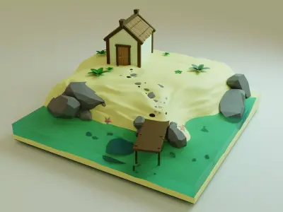 luxury ilend PBR low-poly game ready Low-poly 3D model 3D model