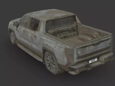 Abandoned Car - GMC Sierra EV Low-poly 3D model