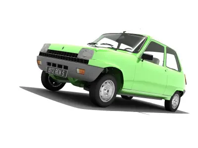 Renault 5 TL 3doors Low-poly 3D model